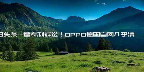 今日头条-遭专利诉讼！OPPO德国官网几乎清空 专家称国产就华为联想在海外专利有底气